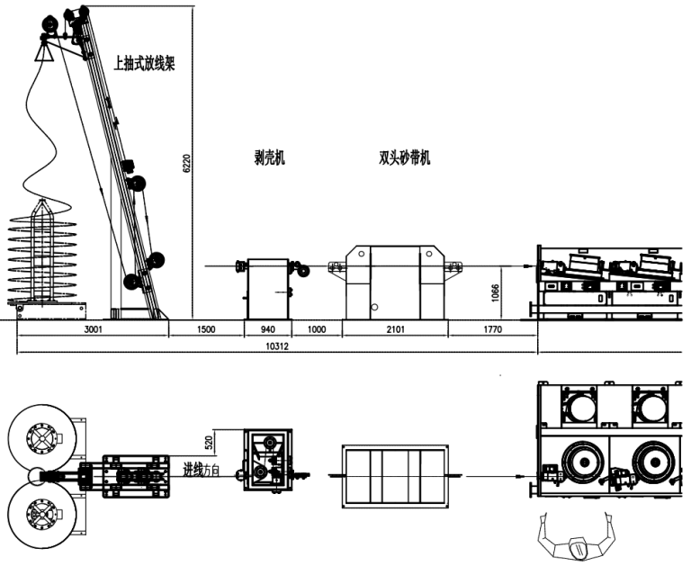 Vetical type Payoff Unit for Wire Drawing Process